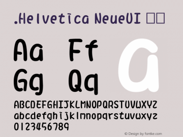 .Helvetica NeueUI 斜体 10.0d35e1 Font Sample