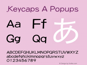 .Keycaps A Popups 10.0d12e1 Font Sample