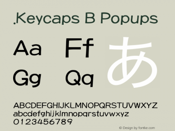 .Keycaps B Popups 10.0d12e1 Font Sample