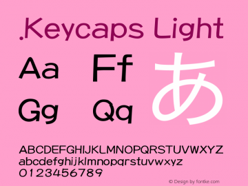 .Keycaps Light 10.0d12e1 Font Sample