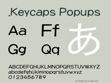 .Keycaps Popups 10.0d12e1 Font Sample