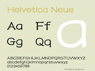 Helvetica Neue 超细体 10.0d35e1图片样张