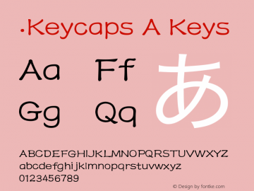 .Keycaps A Keys Version 1.00 October 18, 2015, initial release Font Sample