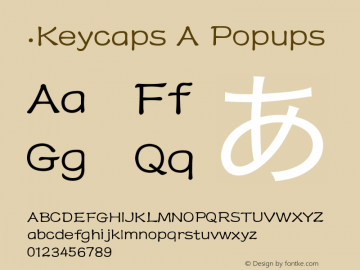 .Keycaps A Popups Version 1.00 October 18, 2015, initial release Font Sample