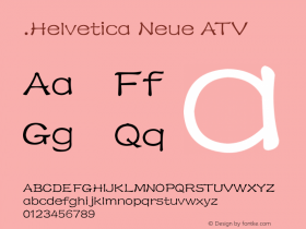 .Helvetica Neue ATV 常规体 10.0d35e1图片样张