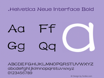 .Helvetica Neue Interface Bold 10.0d35e1图片样张