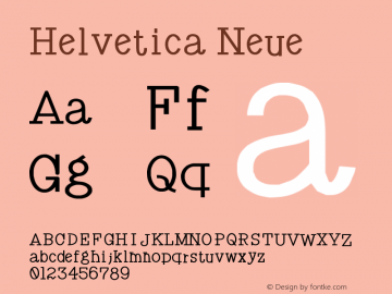 Helvetica Neue 瘦体 10.0d35e1图片样张