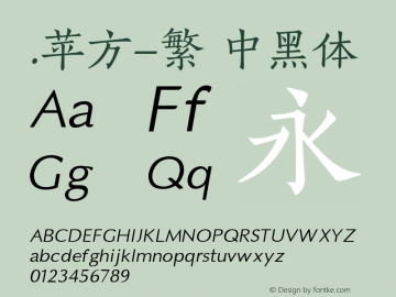 .苹方-繁 中黑体 11.0d11 Font Sample