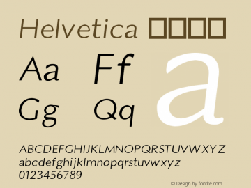 Helvetica 粗伪斜体 10.0d4e1 Font Sample
