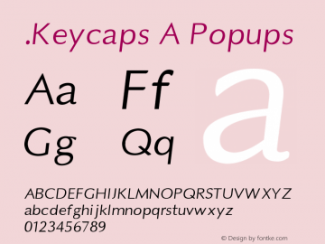 .Keycaps A Popups 10.0d12e1 Font Sample