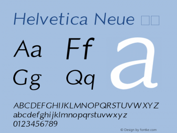 Helvetica Neue 瘦体 10.0d39e2图片样张