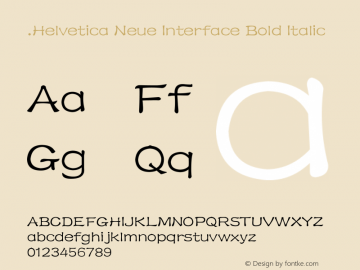 .Helvetica Neue Interface Bold Italic 10.0d35e1图片样张