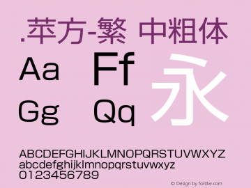 .苹方-繁 中粗体 11.0d11 Font Sample