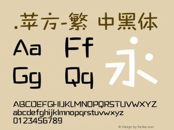 .苹方-繁 中黑体 11.0d11 Font Sample