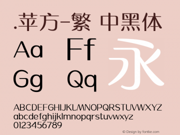 .苹方-繁 中黑体 11.0d11 Font Sample