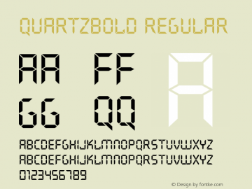 QuartzBolD Regular Version 001.005图片样张