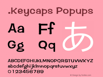 .Keycaps Popups 10.0d12e1 Font Sample