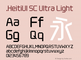 .HeitiUI SC Ultra Light 10.0d4e2图片样张