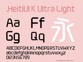 .HeitiUI K Ultra Light 10.0d4e2图片样张