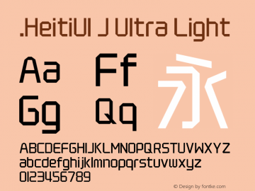 .HeitiUI J Ultra Light 10.0d4e2图片样张