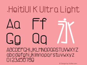 .HeitiUI K Ultra Light 9.0d9e3图片样张