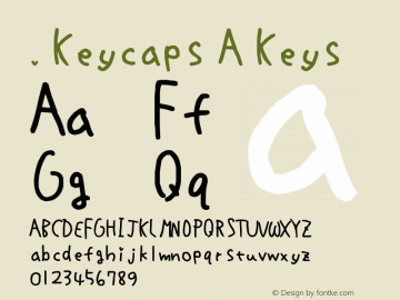 .Keycaps A Keys 10.0d12e1 Font Sample