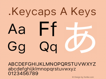 .Keycaps A Keys 10.5d29e15 Font Sample