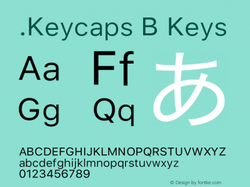 .Keycaps B Keys 10.5d29e15 Font Sample