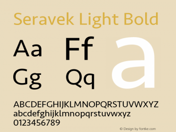 Seravek Light Bold 9.0d2e1 Font Sample