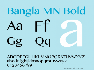 Bangla MN Bold 8.0d1e1图片样张
