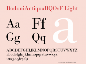 BodoniAntiquaBQOsF Light Version 001.002图片样张