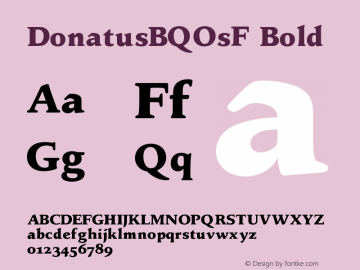 DonatusBQOsF Bold Version 001.001 Font Sample