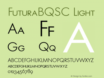 FuturaBQSC Light Version 001.000图片样张