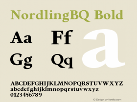 NordlingBQ Bold Version 001.001 Font Sample