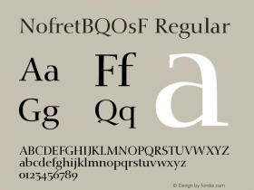 NofretBQOsF Regular Version 001.001 Font Sample