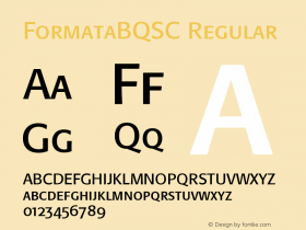 FormataBQSC Regular Version 001.000 Font Sample