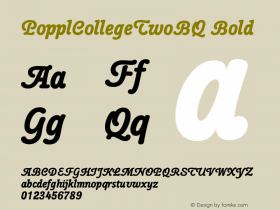 PopplCollegeTwoBQ Bold Version 001.000图片样张