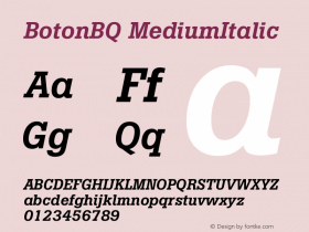 BotonBQ MediumItalic Version 001.001图片样张