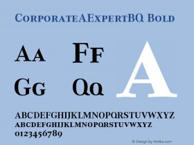 CorporateAExpertBQ Bold Version 001.000 Font Sample