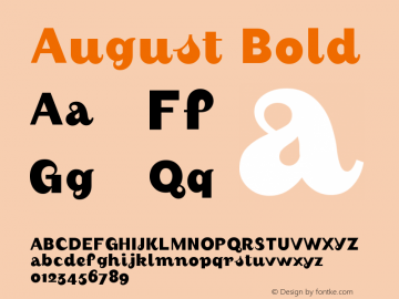 August Bold Version 001.000图片样张