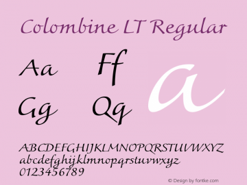 Colombine LT Regular Version 001.000图片样张