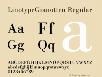 LinotypeGianotten Regular Version 005.000图片样张