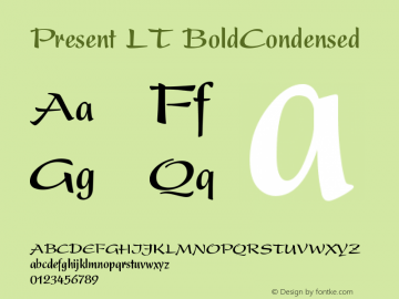 Present LT BoldCondensed Version 006.000图片样张