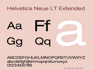 Helvetica Neue LT Extended Version 006.000图片样张