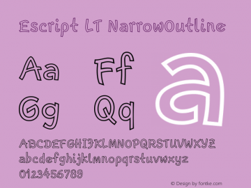 Escript LT NarrowOutline Version 001.000图片样张