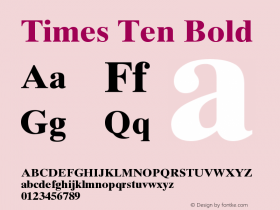 Times Ten Bold Version 001.000图片样张