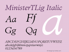 MinisterTLig Italic Version 001.005图片样张