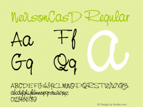 NevisonCasD Regular Version 001.005 Font Sample