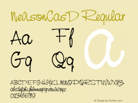 NevisonCasD Regular Version 001.005 Font Sample