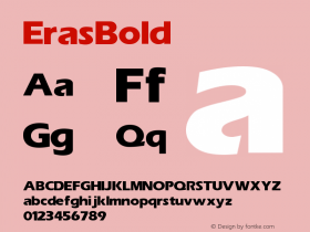 Eras Bold Version 001.000 Font Sample